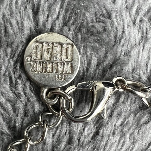 The Walking Dead Jewelry Lot Bracelets Necklaces 7 Pc Charms Black Silver Tone - Picture 11 of 12